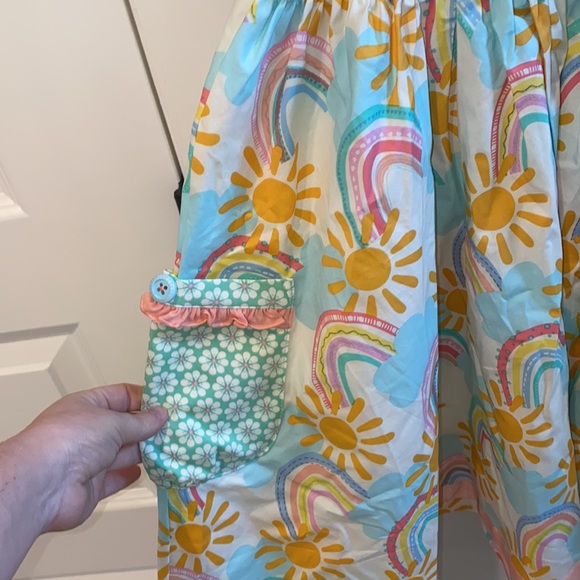 New with Tags Size 16 Matilda Jane Sun Rainbow Print Dress with pockets 🌈 - Picture 5 of 7
